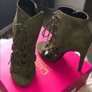Army Green Ankle booties